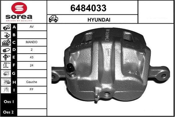 STARTCAR 6484033 - Тормозной суппорт autospares.lv