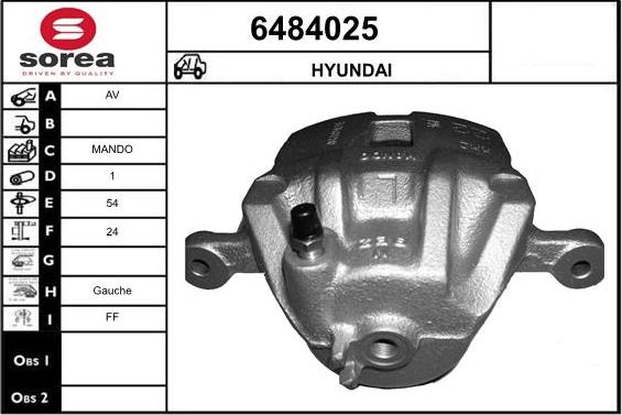 STARTCAR 6484025 - Тормозной суппорт autospares.lv