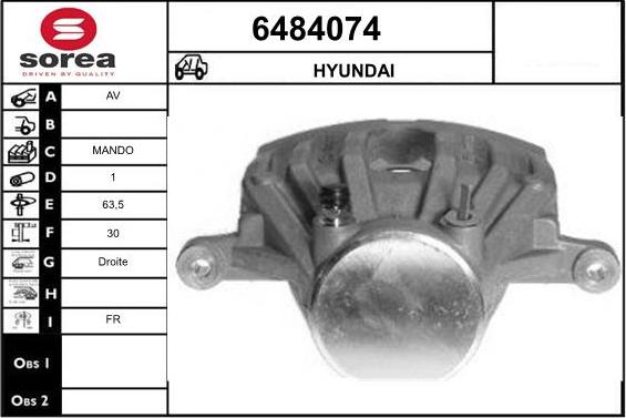 STARTCAR 6484074 - Тормозной суппорт autospares.lv