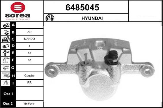 STARTCAR 6485045 - Тормозной суппорт autospares.lv