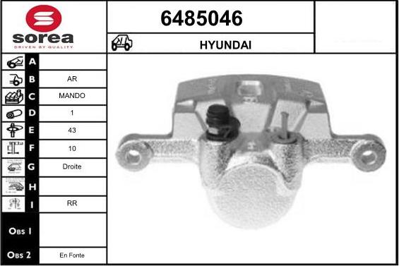 STARTCAR 6485046 - Тормозной суппорт autospares.lv