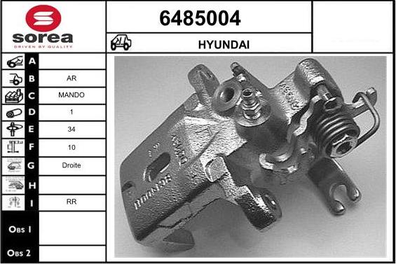 STARTCAR 6485004 - Тормозной суппорт autospares.lv