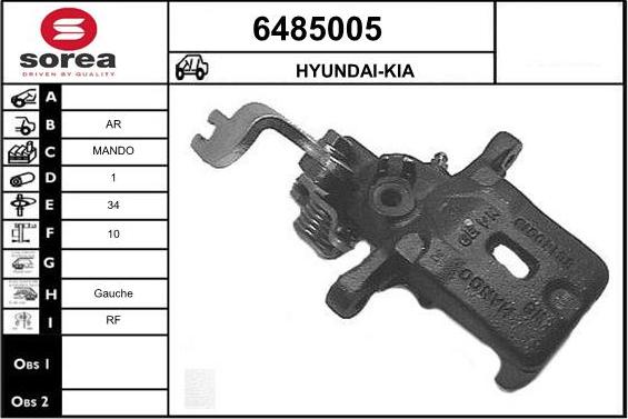 STARTCAR 6485005 - Тормозной суппорт autospares.lv