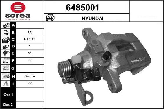 STARTCAR 6485001 - Тормозной суппорт autospares.lv