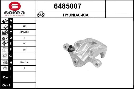 STARTCAR 6485007 - Тормозной суппорт autospares.lv