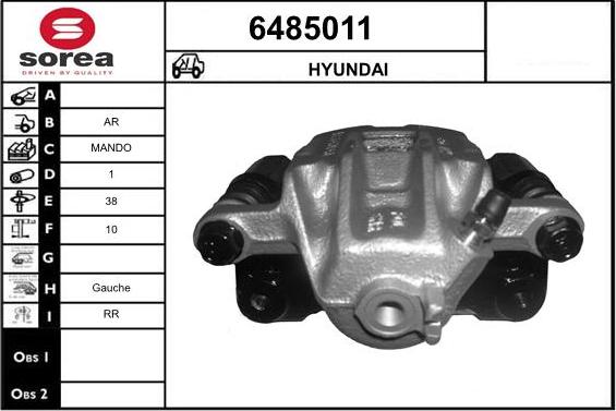 STARTCAR 6485011 - Тормозной суппорт autospares.lv