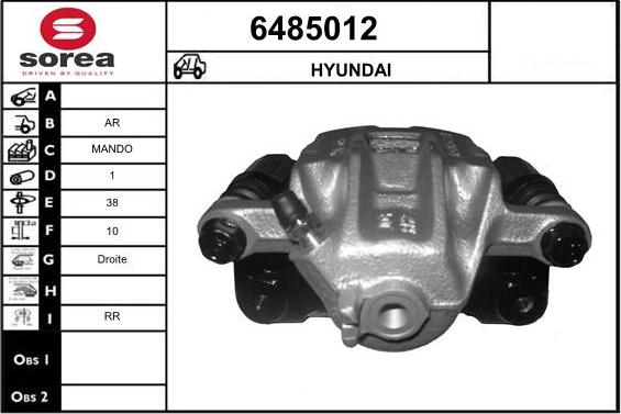 STARTCAR 6485012 - Тормозной суппорт autospares.lv