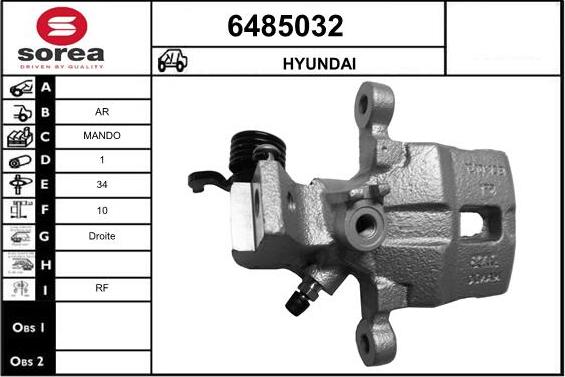 STARTCAR 6485032 - Тормозной суппорт autospares.lv