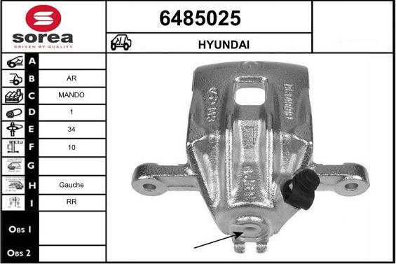 STARTCAR 6485025 - Тормозной суппорт autospares.lv