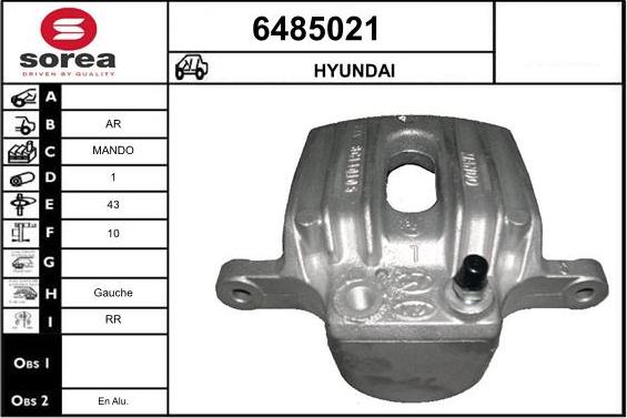 STARTCAR 6485021 - Тормозной суппорт autospares.lv