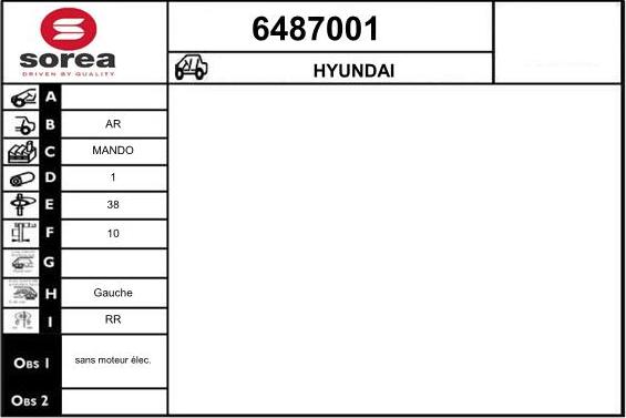 STARTCAR 6487001 - Тормозной суппорт autospares.lv