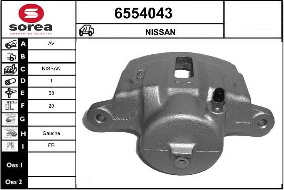 STARTCAR 6554043 - Тормозной суппорт autospares.lv