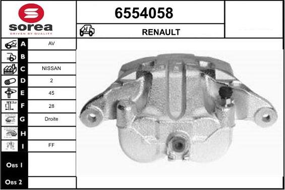 STARTCAR 6554058 - Тормозной суппорт autospares.lv