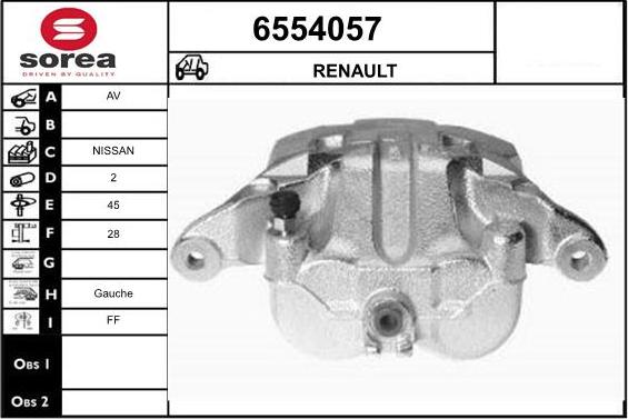 STARTCAR 6554057 - Тормозной суппорт autospares.lv