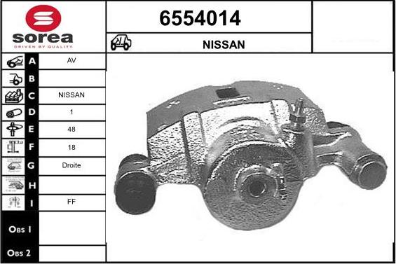 STARTCAR 6554014 - Тормозной суппорт autospares.lv