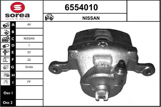 STARTCAR 6554010 - Тормозной суппорт autospares.lv