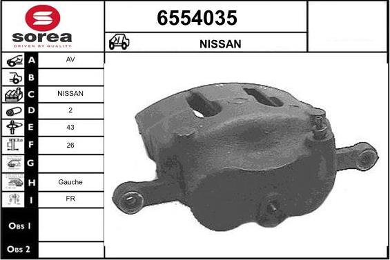 STARTCAR 6554035 - Тормозной суппорт autospares.lv