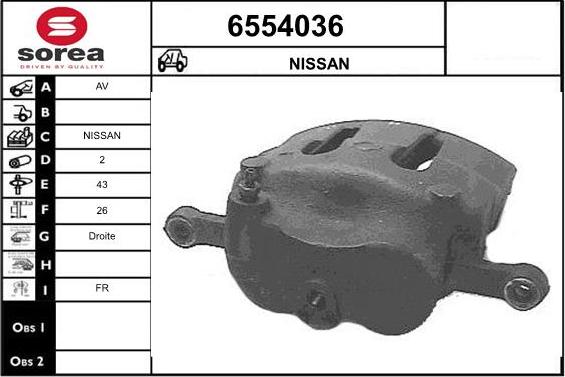 STARTCAR 6554036 - Тормозной суппорт autospares.lv