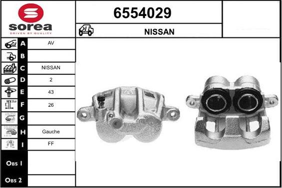 STARTCAR 6554029 - Тормозной суппорт autospares.lv