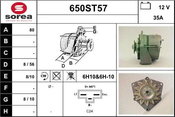 STARTCAR 650ST57 - Генератор autospares.lv