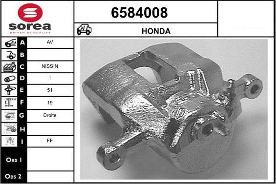 STARTCAR 6584008 - Тормозной суппорт autospares.lv