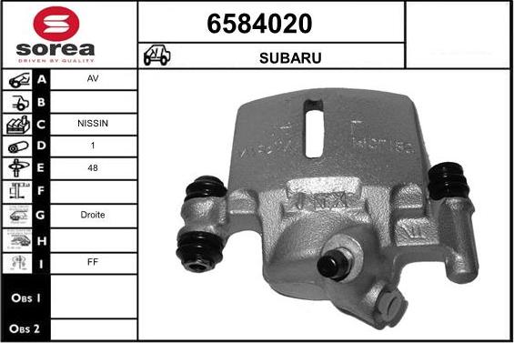 STARTCAR 6584020 - Тормозной суппорт autospares.lv