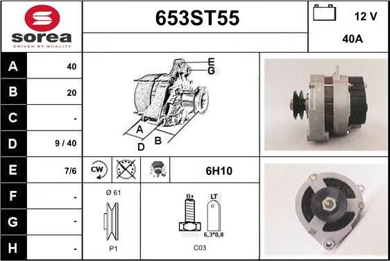 STARTCAR 653ST55 - Генератор autospares.lv