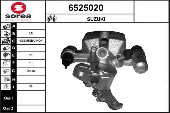 STARTCAR 6525020 - Тормозной суппорт autospares.lv