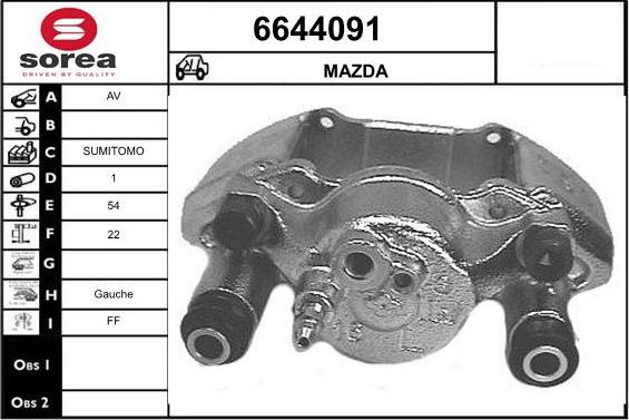 STARTCAR 6644091 - Тормозной суппорт autospares.lv