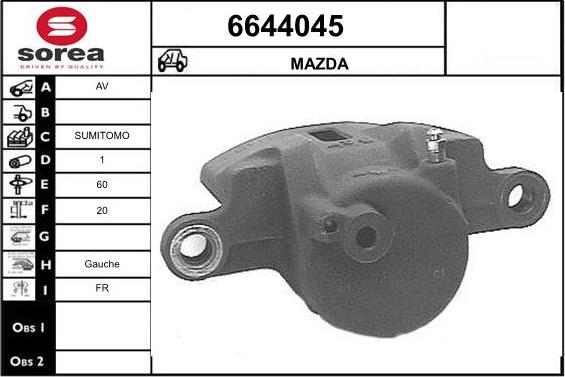 STARTCAR 6644045 - Тормозной суппорт autospares.lv