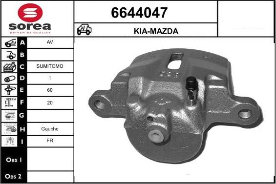 STARTCAR 6644047 - Тормозной суппорт autospares.lv