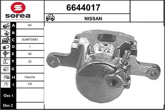 STARTCAR 6644017 - Тормозной суппорт autospares.lv