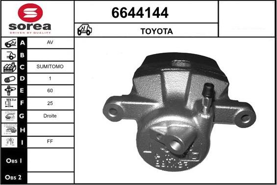 STARTCAR 6644144 - Тормозной суппорт autospares.lv