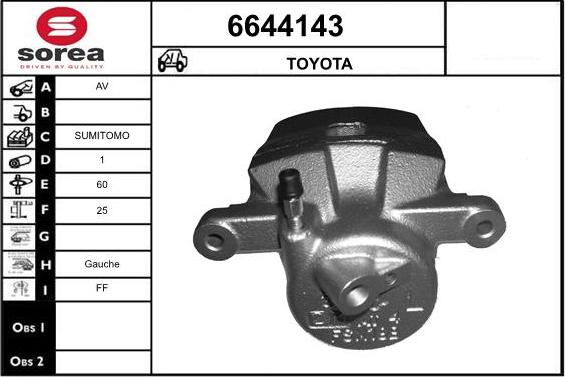 STARTCAR 6644143 - Тормозной суппорт autospares.lv