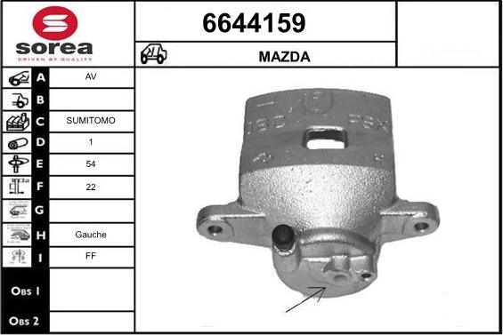 STARTCAR 6644159 - Тормозной суппорт autospares.lv