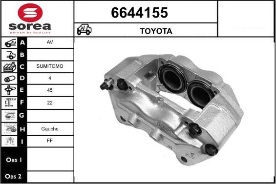 STARTCAR 6644155 - Тормозной суппорт autospares.lv