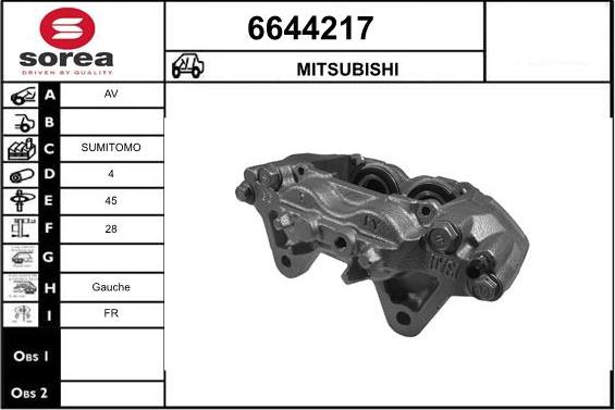 STARTCAR 6644217 - Тормозной суппорт autospares.lv