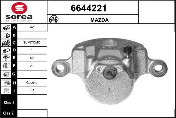 STARTCAR 6644221 - Тормозной суппорт autospares.lv