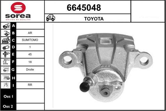 STARTCAR 6645048 - Тормозной суппорт autospares.lv