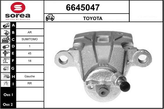 STARTCAR 6645047 - Тормозной суппорт autospares.lv