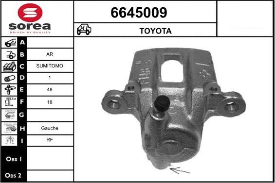 STARTCAR 6645009 - Тормозной суппорт autospares.lv