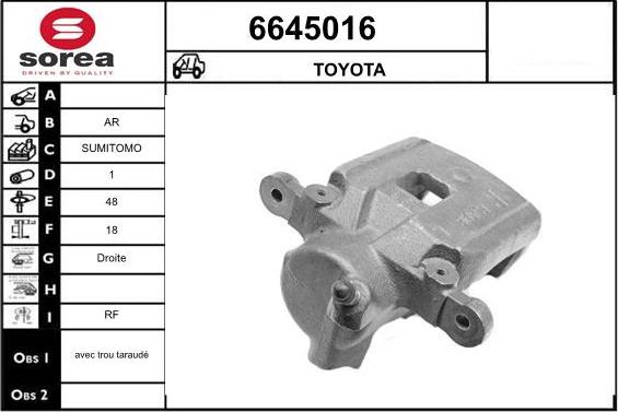 STARTCAR 6645016 - Тормозной суппорт autospares.lv