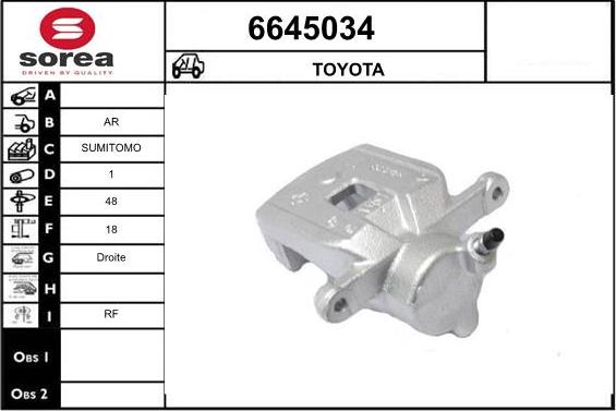 STARTCAR 6645034 - Тормозной суппорт autospares.lv