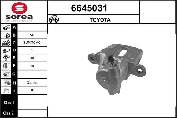 STARTCAR 6645031 - Тормозной суппорт autospares.lv