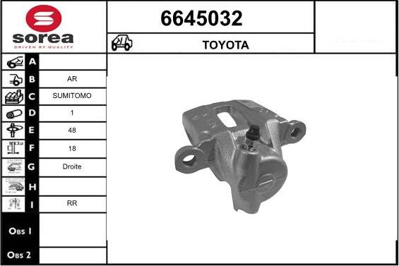 STARTCAR 6645032 - Тормозной суппорт autospares.lv