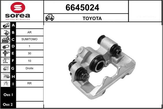 STARTCAR 6645024 - Тормозной суппорт autospares.lv