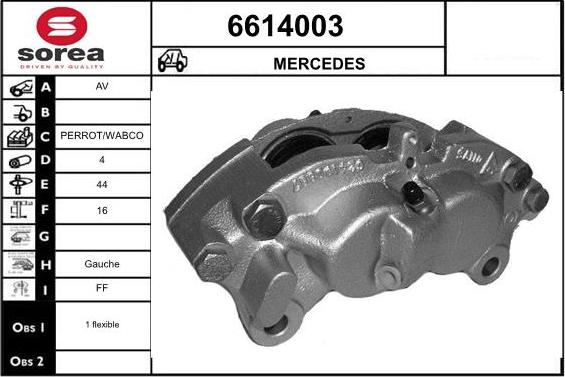 STARTCAR 6614003 - Тормозной суппорт autospares.lv