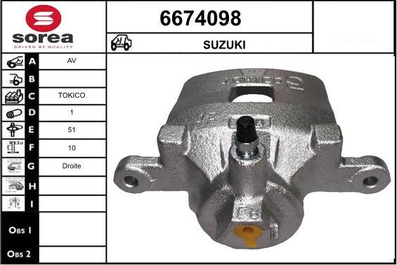 STARTCAR 6674098 - Тормозной суппорт autospares.lv