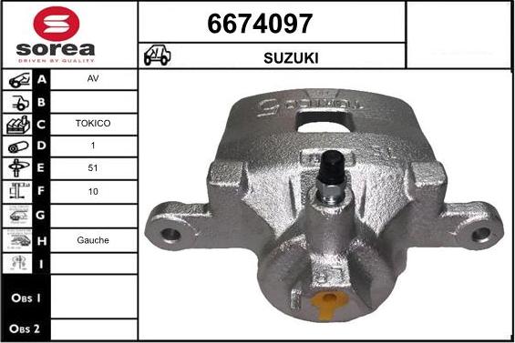 STARTCAR 6674097 - Тормозной суппорт autospares.lv