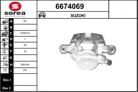 STARTCAR 6674069 - Тормозной суппорт autospares.lv